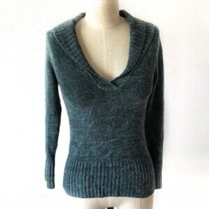 So Wear It Declare It Sweater L Juniors Chenille V-Neck Vintage 90s Y2K Soft